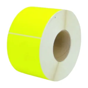 102X150MM FLURO YELLOW ROLL 3 INCH CORE  - ROLL 1000