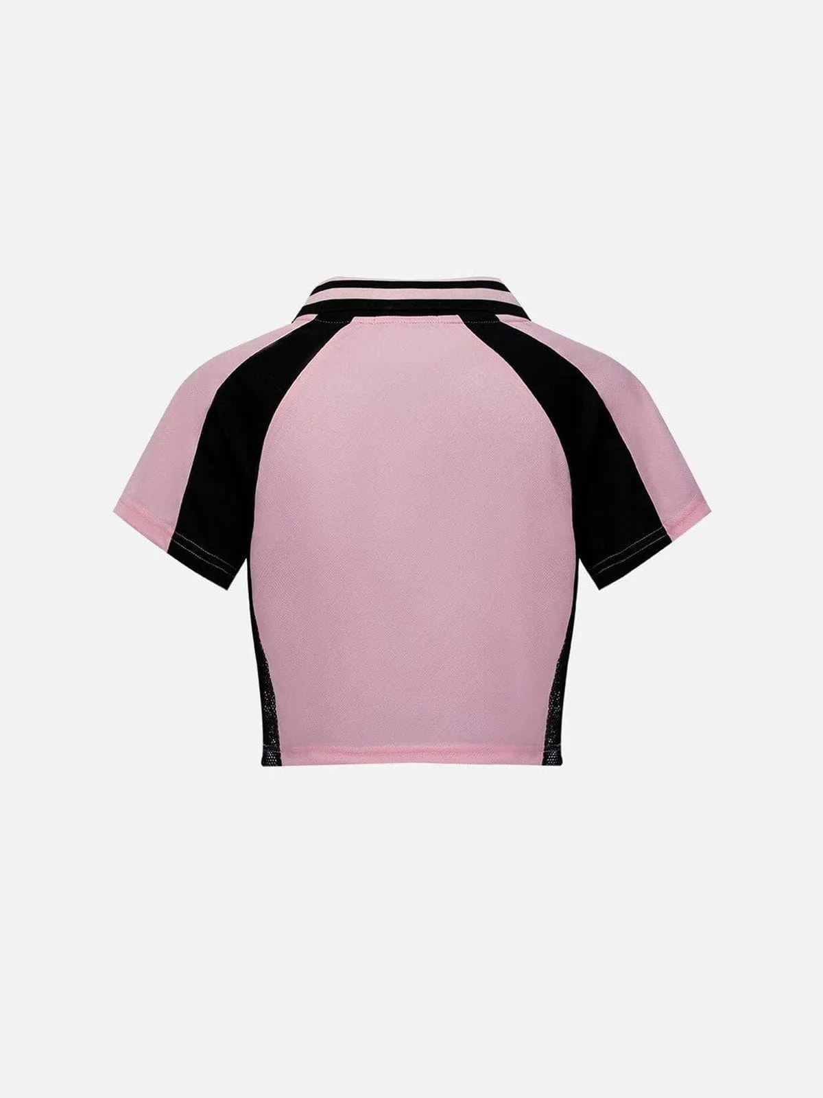 Aelfric Eden Mesh Patchwork Polo Tee
