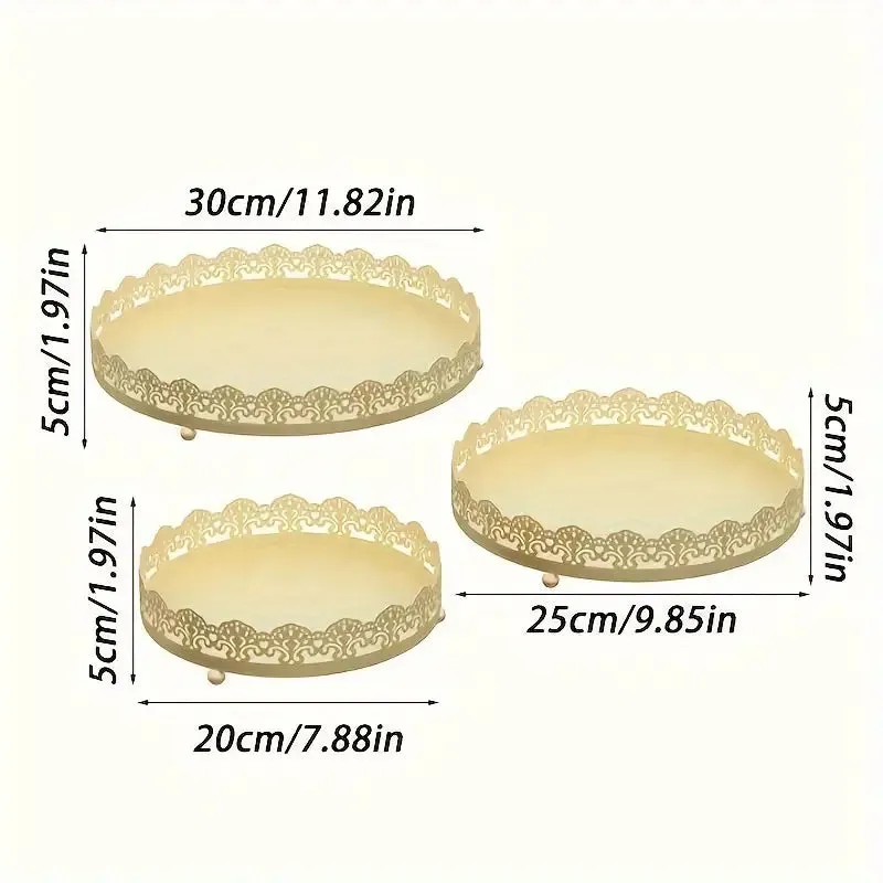 Elegant Lace Display Tray Set