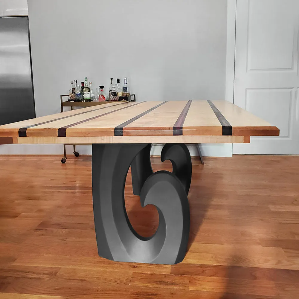 Furniture Legs 406 Luma 28H for Modern Dining with Live Edge Tabletop