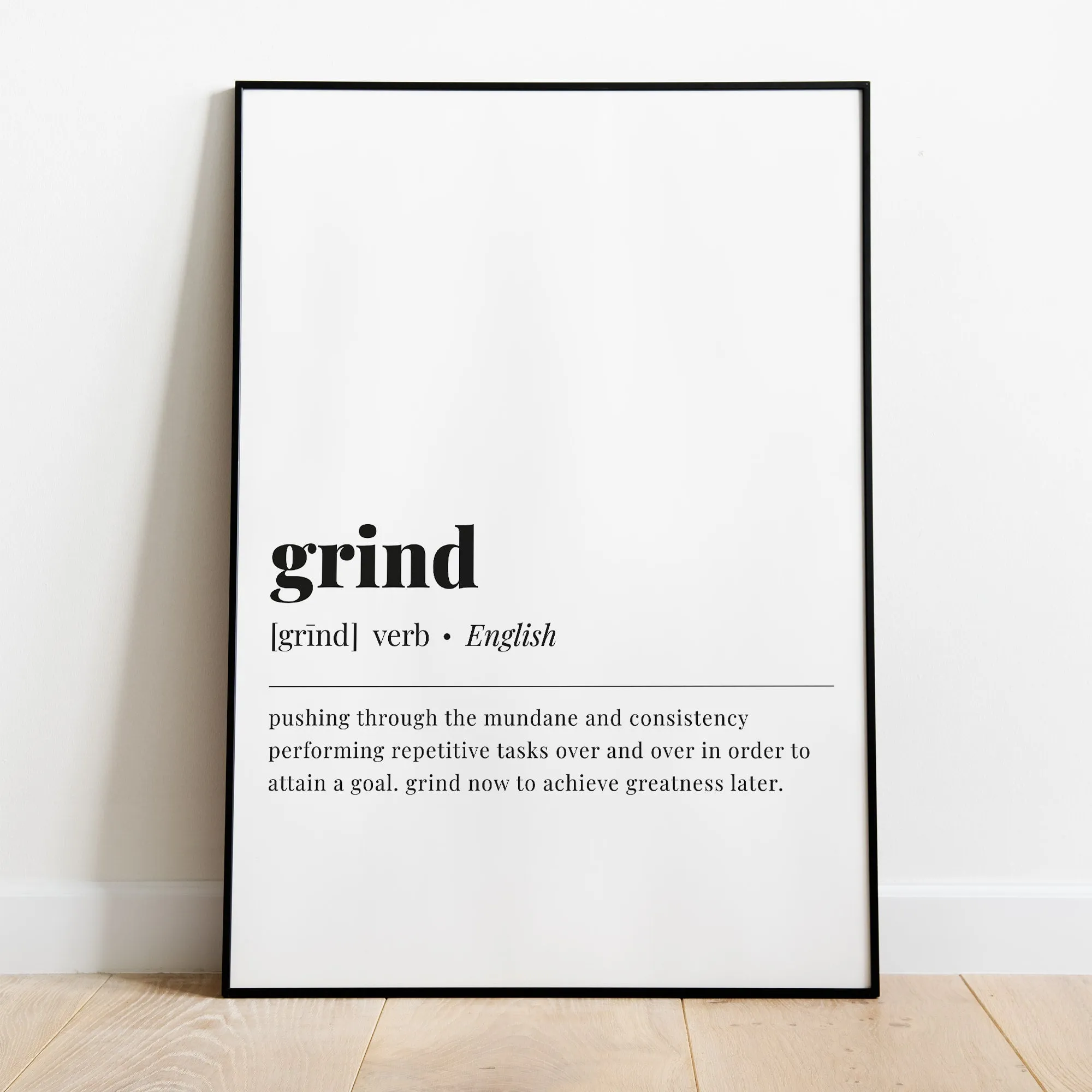 Grind Definition Print Instant Download
