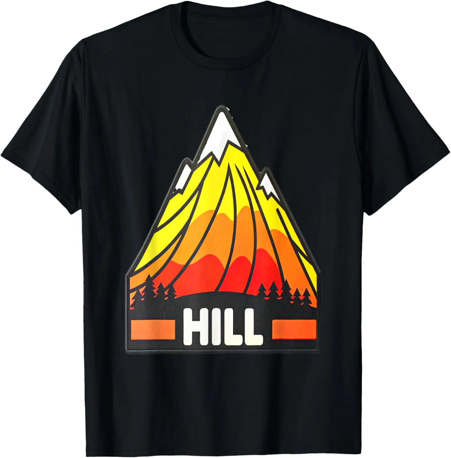 Hill Vibrant Mountain Landscape Graphic Art T-Shirt