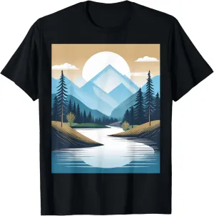 Minimalist mountain landscape T-Shirt