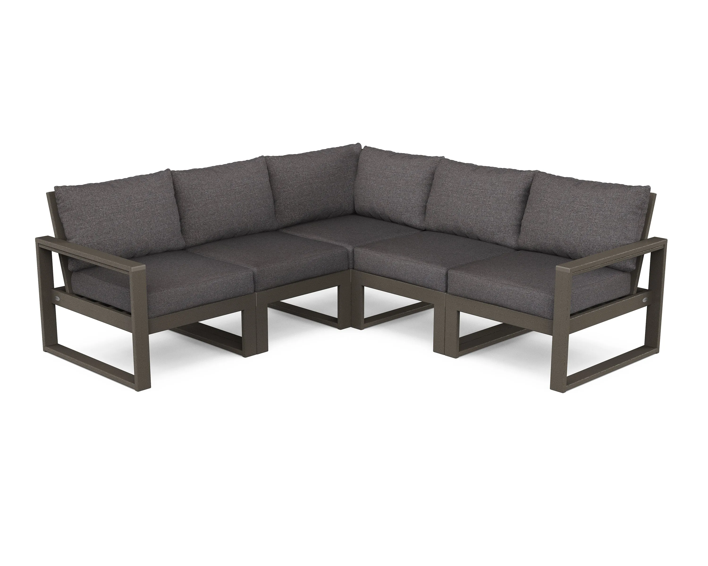 POLYWOOD® EDGE 5-Piece Modular Deep Seating Set in Vintage