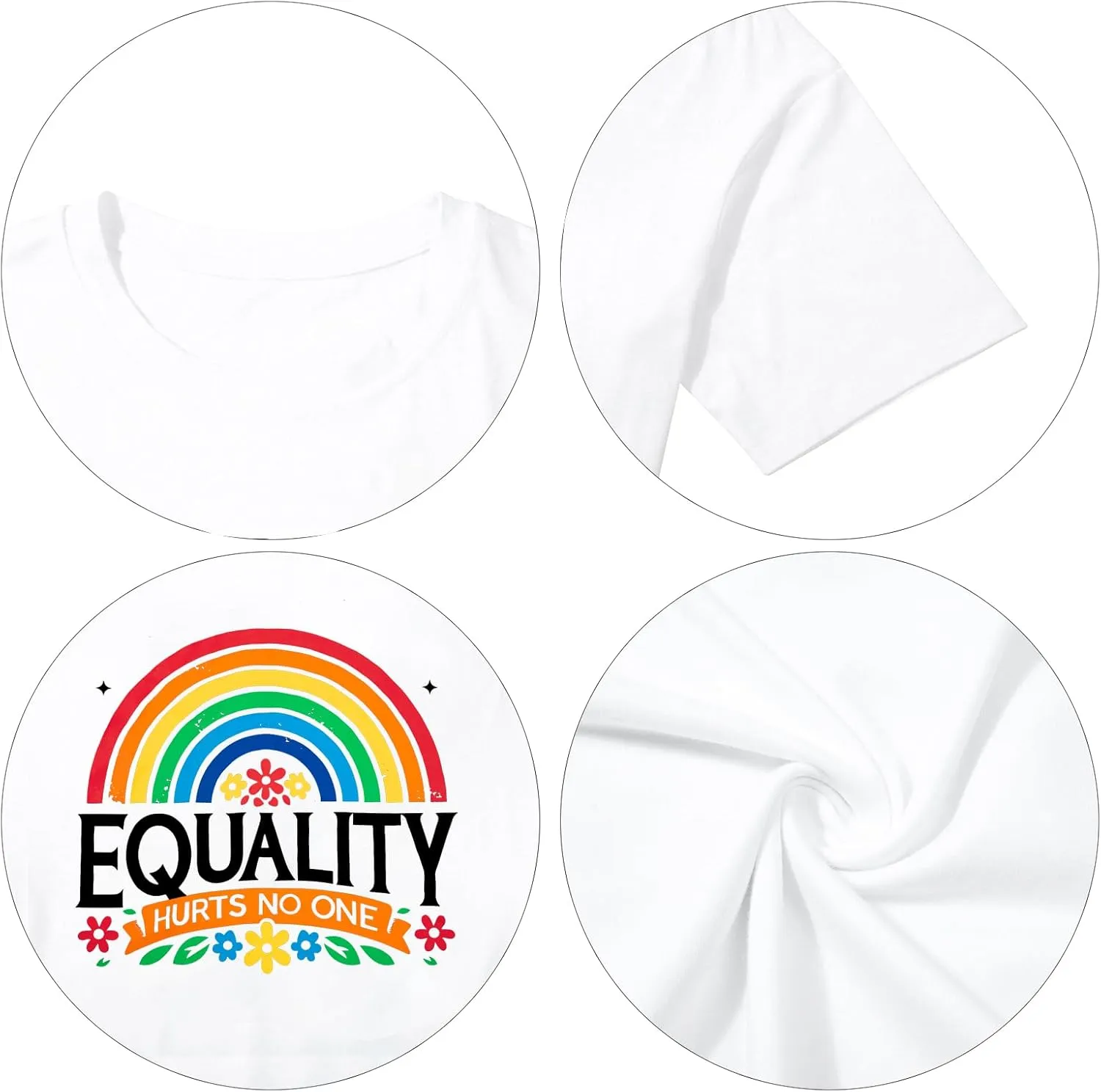 Rainbow Graphic Short Sleeve Inspirational Shirt Funny Casual Tee Shirts