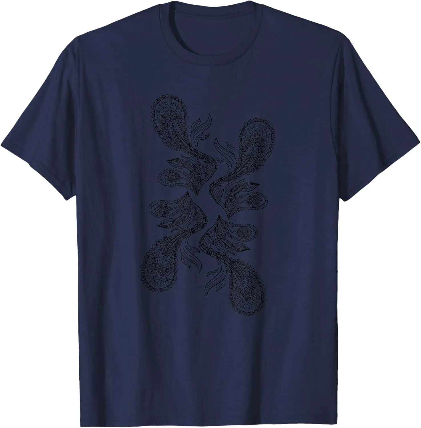 Rose Leaves Mandala Geometric Pattern Meditation Gift T-Shirt