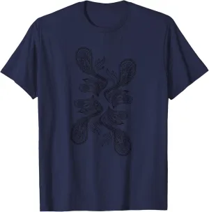 Rose Leaves Mandala Geometric Pattern Meditation Gift T-Shirt