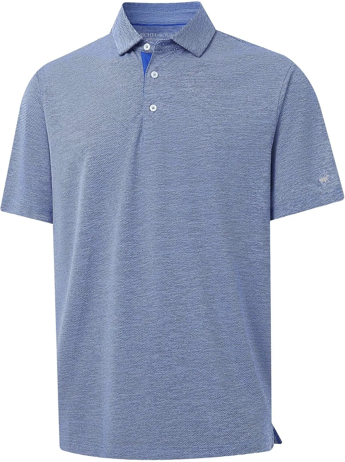 Rouen Mens Golf Shirts Short Sleeve Quick Dry Breathable Active Heather Jacquard Regular Fit Casual Polo Shirts for Men