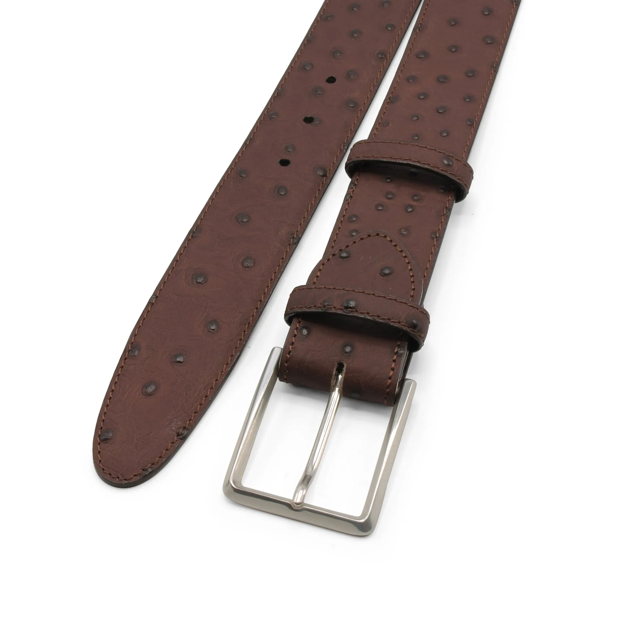 Russett Mock Ostrich Quill Classic Belt