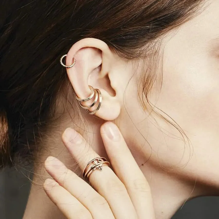 Small Dune Round Ear Cuff