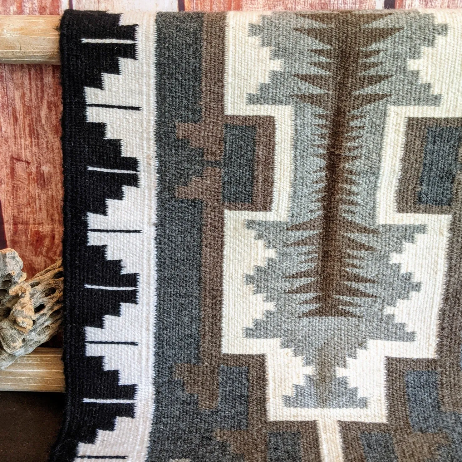 Two Grey Hills Navajo Rug by Aileen Curtis SWT-NR198