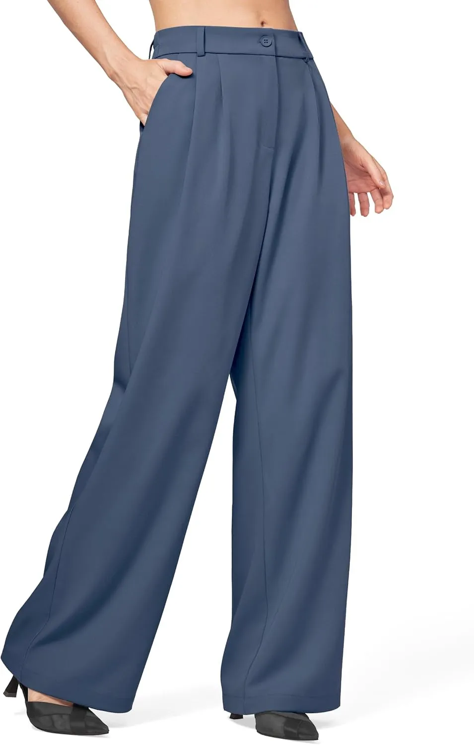 Willit Women's Work Pants Wide Leg Dress Pants High Waisted Casual Slacks Business Office Pants with Pockets 28"/30"/32"