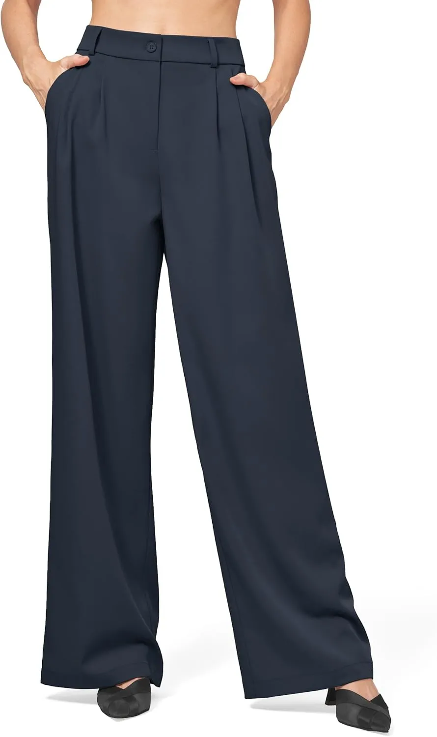 Willit Women's Work Pants Wide Leg Dress Pants High Waisted Casual Slacks Business Office Pants with Pockets 28"/30"/32"