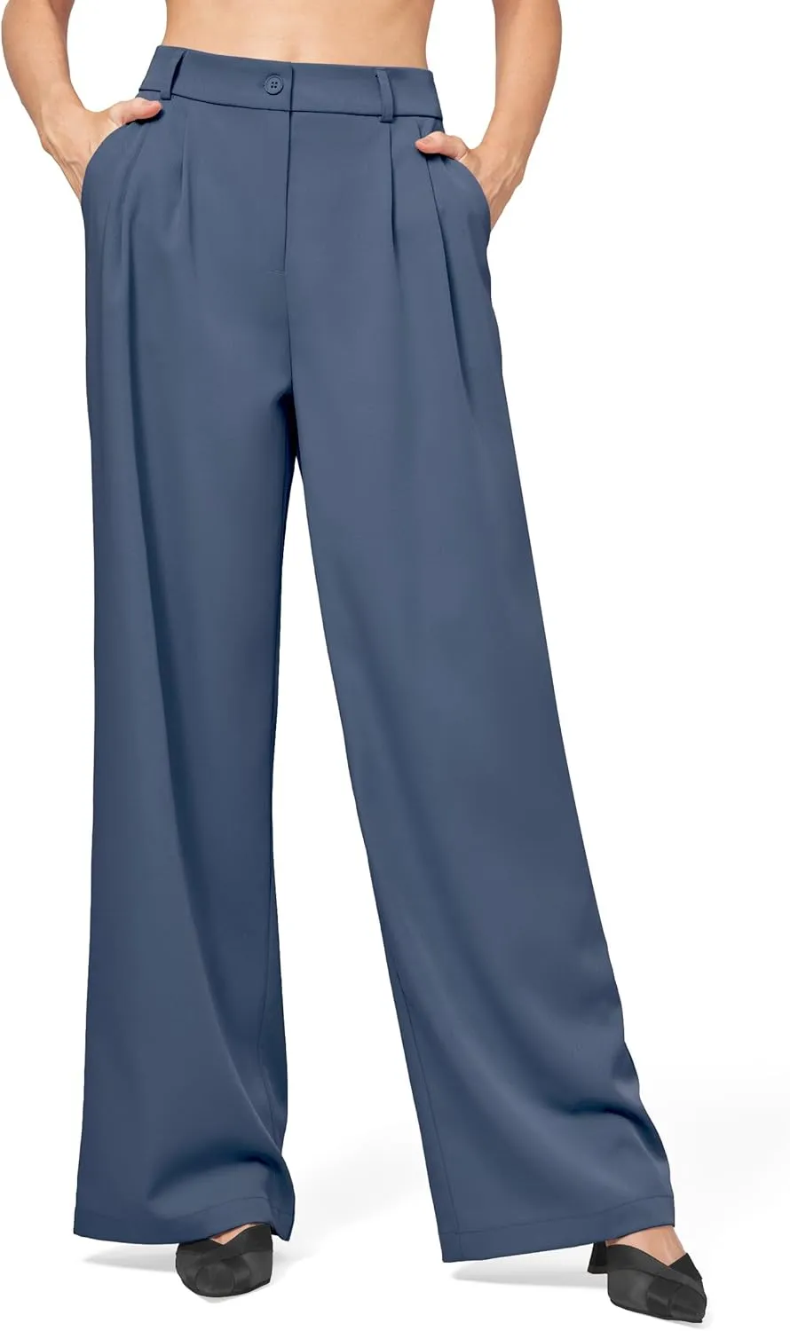 Willit Women's Work Pants Wide Leg Dress Pants High Waisted Casual Slacks Business Office Pants with Pockets 28"/30"/32"