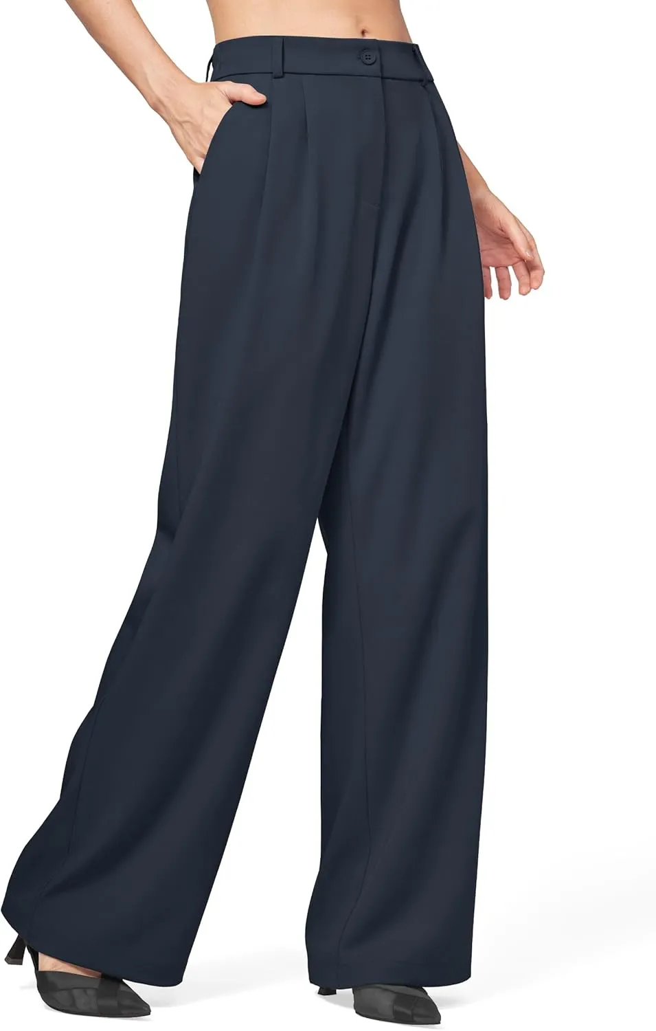 Willit Women's Work Pants Wide Leg Dress Pants High Waisted Casual Slacks Business Office Pants with Pockets 28"/30"/32"