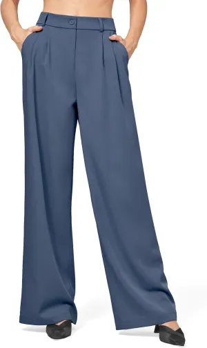 Willit Women's Work Pants Wide Leg Dress Pants High Waisted Casual Slacks Business Office Pants with Pockets 28"/30"/32"