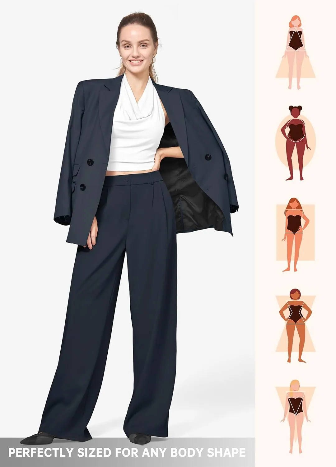Willit Women's Work Pants Wide Leg Dress Pants High Waisted Casual Slacks Business Office Pants with Pockets 28"/30"/32"