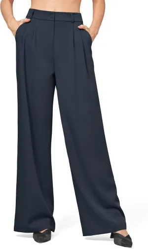 Willit Women's Work Pants Wide Leg Dress Pants High Waisted Casual Slacks Business Office Pants with Pockets 28"/30"/32"