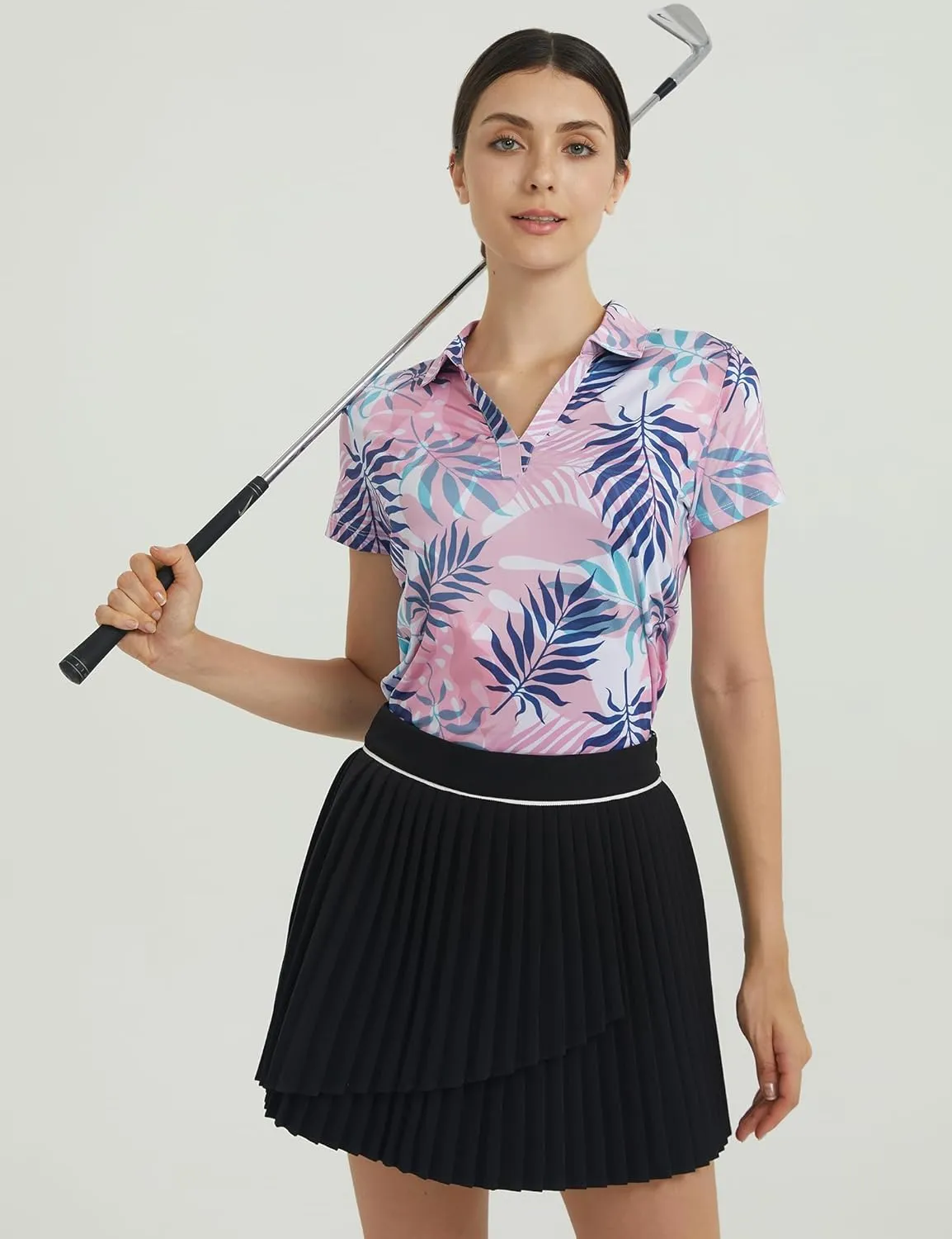 Womens Golf Shirt - Performance Moisture Wicking Quick-Dry Golf Polo Shirts for Women