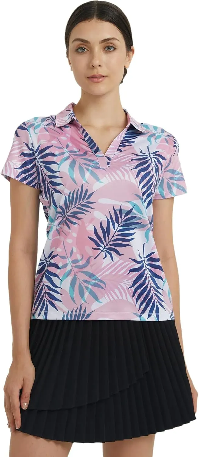 Womens Golf Shirt - Performance Moisture Wicking Quick-Dry Golf Polo Shirts for Women