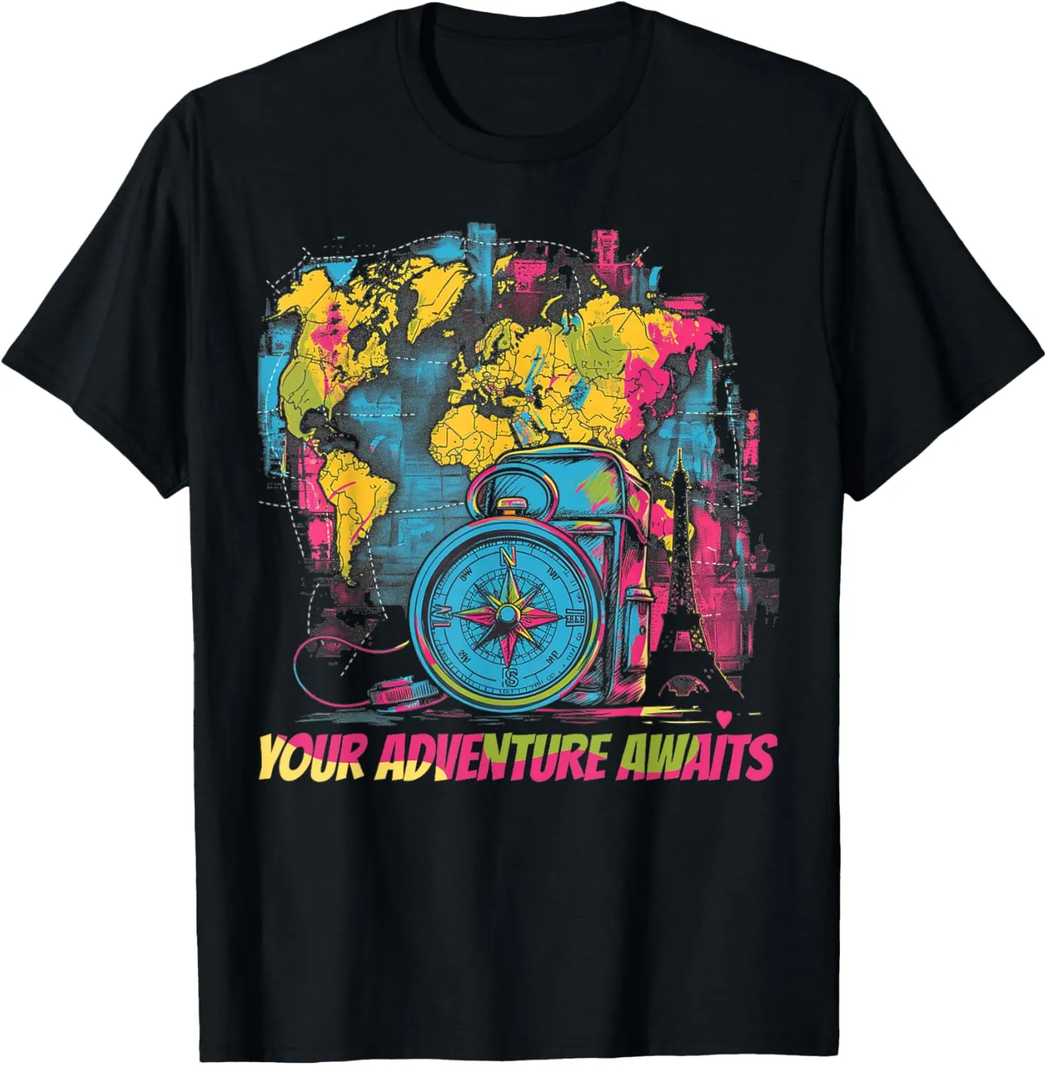 Your Adventure Awaits - Travel Explorer Global Adventure T-Shirt