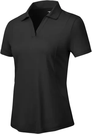 YSENTO Womens Golf Apparel Shirts Clothes V-Neck Tops Collared UPF 50  Dry Fit Short Sleeve Tennis Polo Shirts